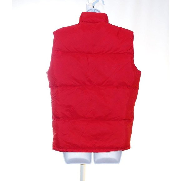 REI Vest Men's Size Small Goose Down Red Puffer Pacific Northwest Seattle Retro - Picture 6 of 9